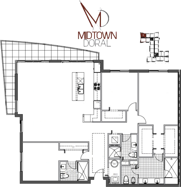 Midtown Doral Unit 604 Floorplan
